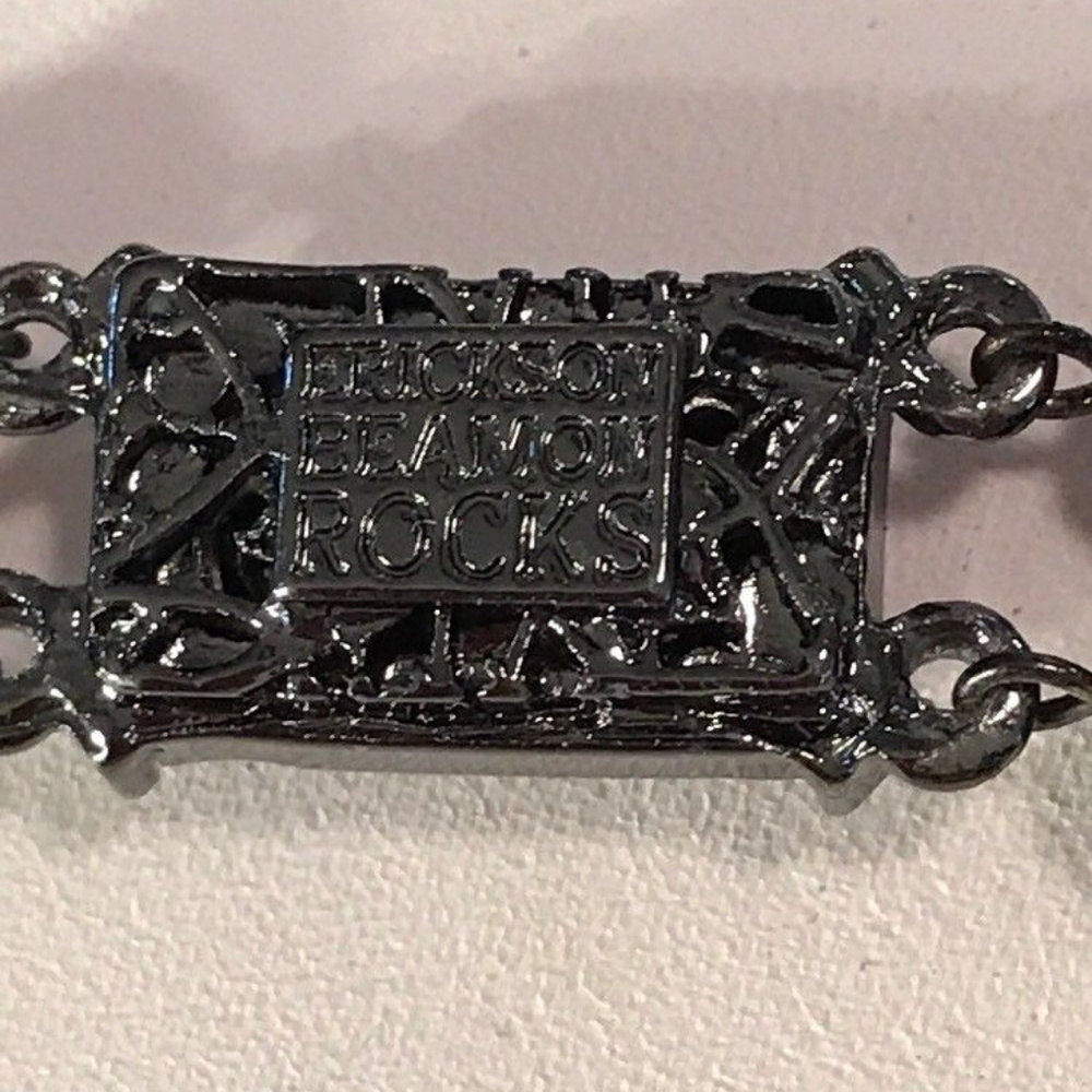ERICKSON BEAMON ROCKS HEMATITE CRYSTAL BEADED ARCADE BRIGHTS BRACELET**NEW! - Picture 3 of 5